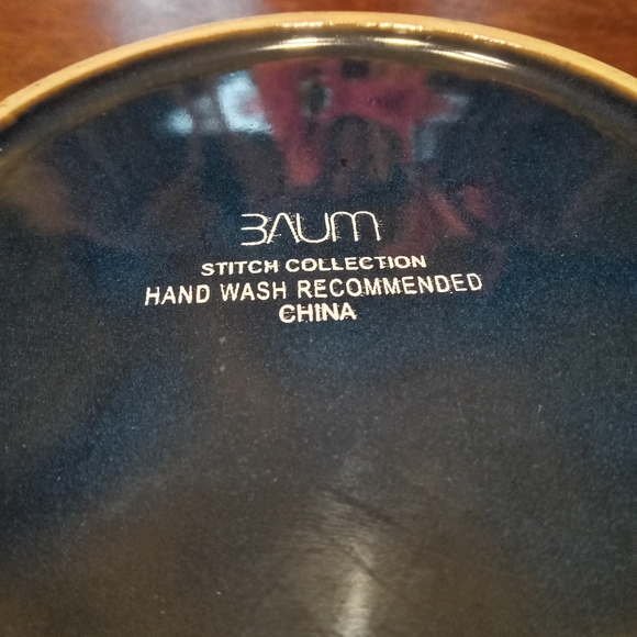 Baum Brothers Blue Stitch Collection 10 " Serving Bowl - Picture 4 of 4